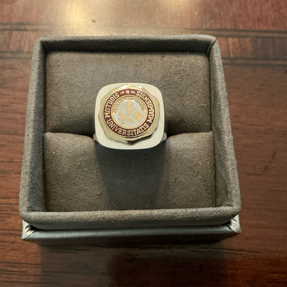 University Of Miami Seal Sterling Signet Ring